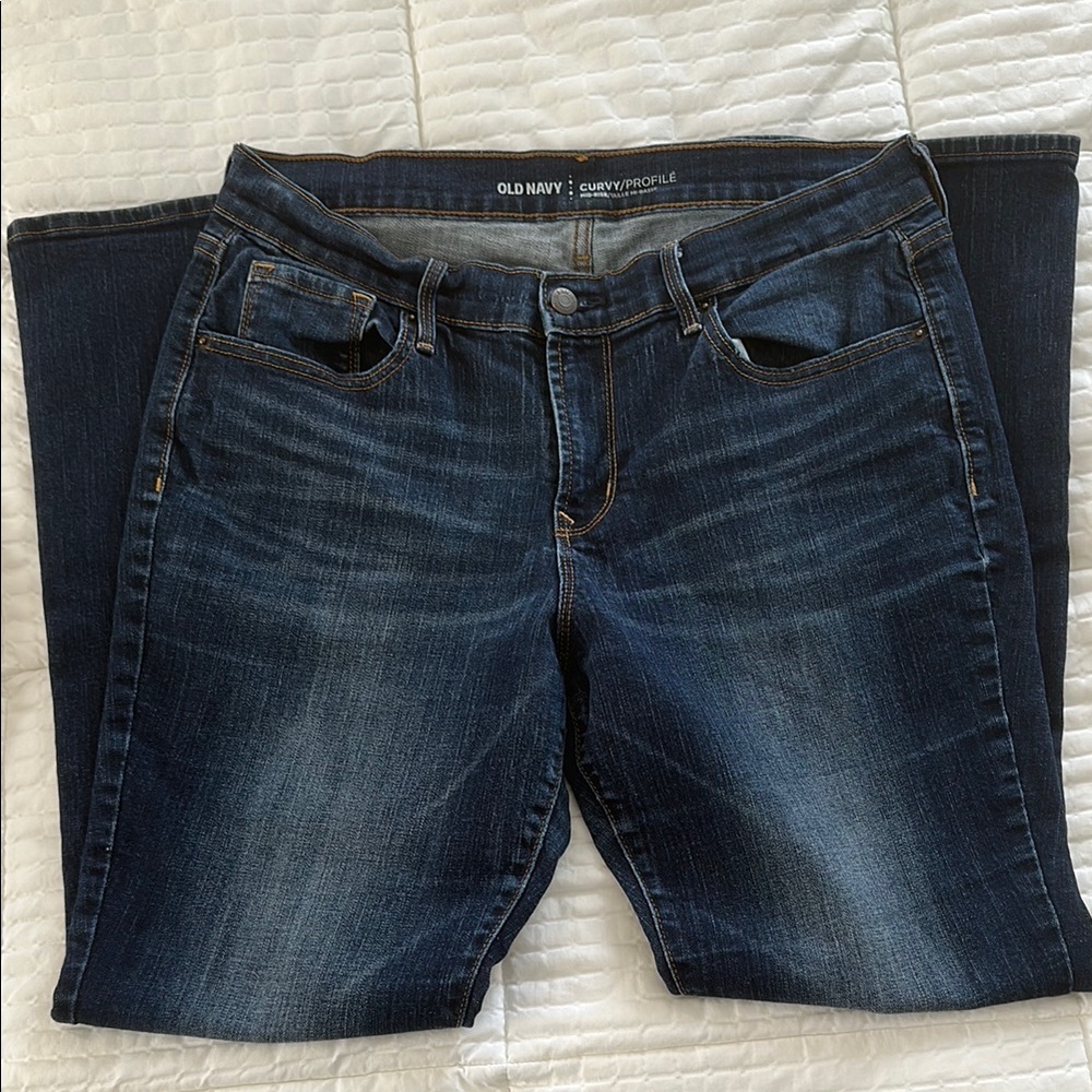 Old Navy Women's Dark Blue Boot Cut Jeans